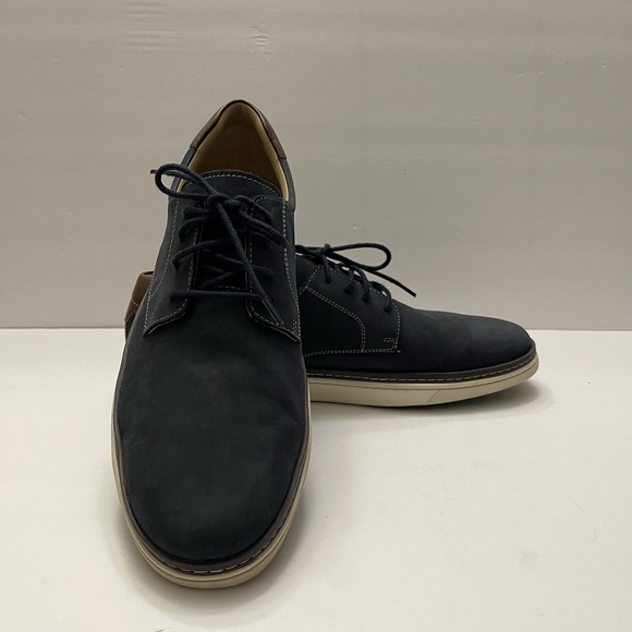 Johnston & Murphy McGuffey Plain Toe Navy Oiled Full Grain Men's‎ Shoe 10.5